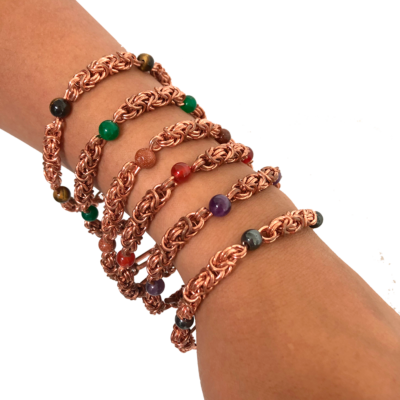 Manilla de Cobre con Cuarzo